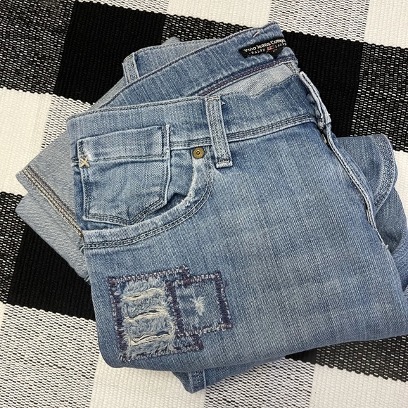 Polo Jeans Company Ralph Lauren Distressed Crop Jeans Size 29